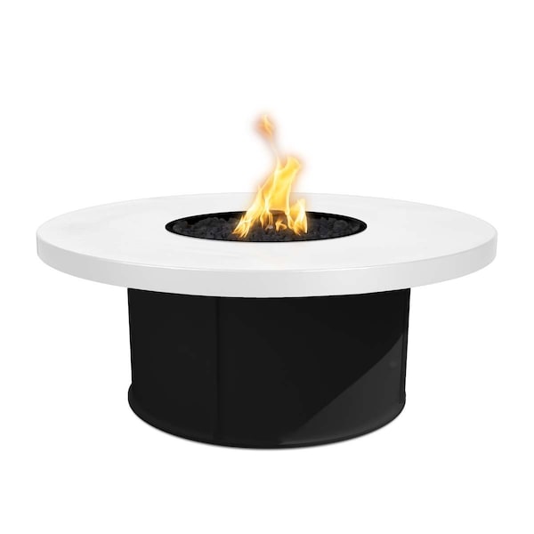 The Outdoor Plus 36 Round Mabel Fire Table - Powder Coated Metal - Plug & Play Electronic Ignition - Liquid Propane OPT-MABPC36-BWCEKIT-LP - main